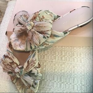 Loeffler Randall NEW bow sandals with print